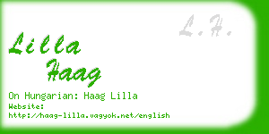 lilla haag business card